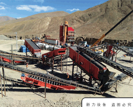 西藏隆子日产3000吨砂石现场